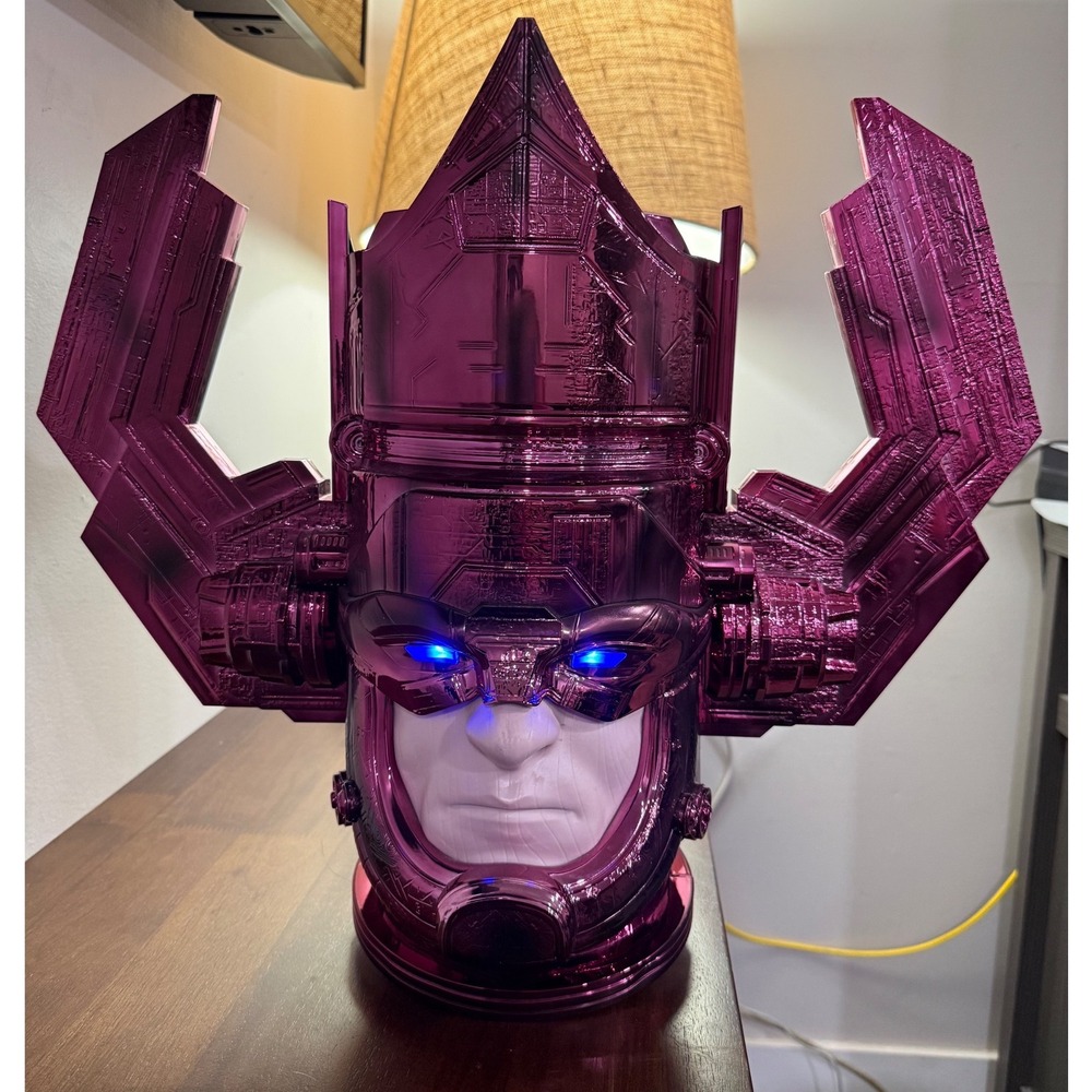 Fantastic 4 Galactus popcorn bucket Head‎ Light Up LED Purple Chrome